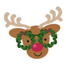 Reindeer with Wreath Glasses