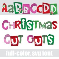 Christmas Cut-outs Color Font