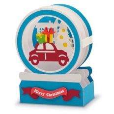 Christmas Snow Globe Card - car with presents