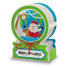 Christmas Snow Globe Card - Santa on the beach