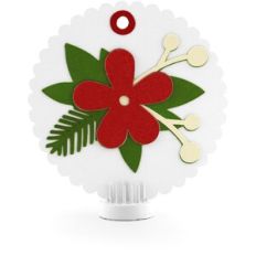 Shaped Gift Tag Poinsettia