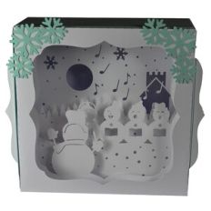 Snowman Choir - Illuminated Gift Card Box