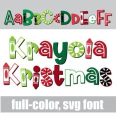 Krayola Kristmas Color Font