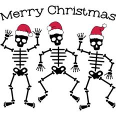 Merry Christmas Dancing Skeletons