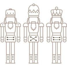 Outlined Nutcrackers