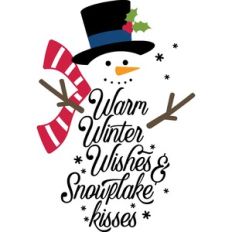 Warm winter wishes and snowflake kisses
