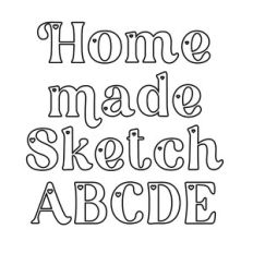 BFC Homemade Sketch Heart Details Cute Modern Sketch Font