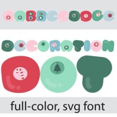 Decoration Dot Color Font