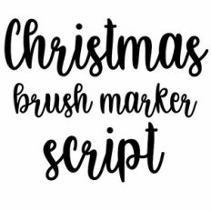 christmas brush marker script font