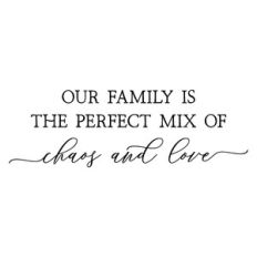 our family is the perfect mix of chaos and love