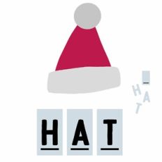 Hat Spelling Interactive Flashcard Game Activity