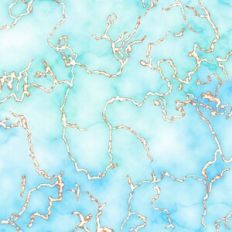 Teal and Blue Ombre Alcohol Ink Gold Foiled Marble Background
