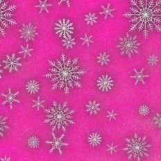 Pink and Silver Glitter Snowflake Background Pattern