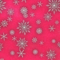 Red and Silver Glitter Snowflake Background Pattern