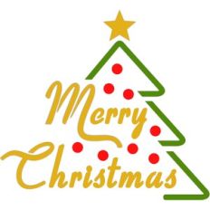 merry christmas and tree