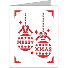 merry xmas ornaments card