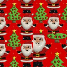 santa and christmas tree glitter pattern