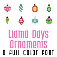 Llama-Days Ornaments Full Color Font