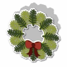 Pine Branches Wreath Card