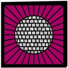 Disco Glitter Ball Card