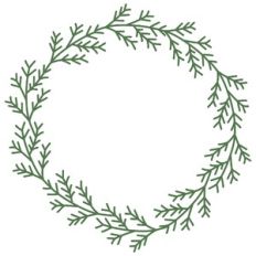 Pine Leaf Circle Frame