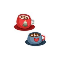 Christmas mugs stickers