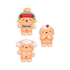 Christmas gingerbreads stickers
