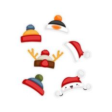 Christmas hats stickers