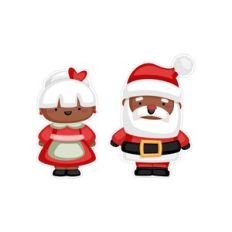 Mummy Claus and Santa Claus stickers 2
