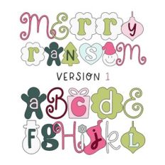BFC Merry Ransom v1 Christmas Color Font Boho Ransom Letters
