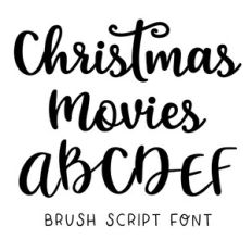 BFC Christmas Movies Cursive Pretty Holiday Brush Script Font