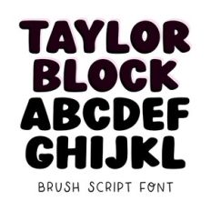 BFC Taylor Block Bold Handlettered Display Chunky Font