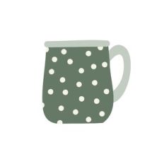 Green Polka Dot Mug