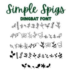 Simple Sprigs Dingbat Font