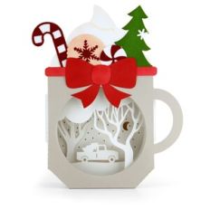 Mug Lighted Shadowbox Decor Tree