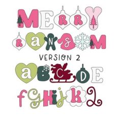 BFC Merry Ransom v2 Christmas Color Font Boho Ransom Letters