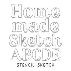 BFC Homemade Stencil Sketch Modern Serif Sketch Pen Font