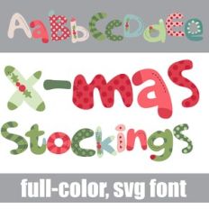 X-mas Stockings Color Font