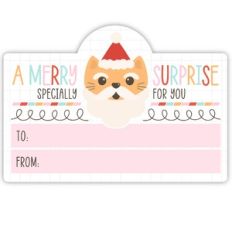 Cat Santa Christmas Tag