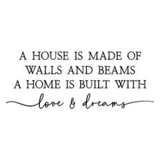 a house is made of walls and beams