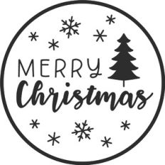 Merry Christmas Circle Sign