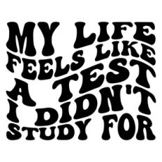 My life feels like a test I didn't study for