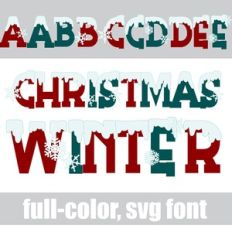 Christmas Winter Color Font