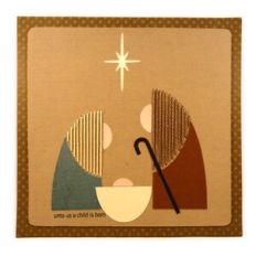 Card Nativity Fam Prim Stitched