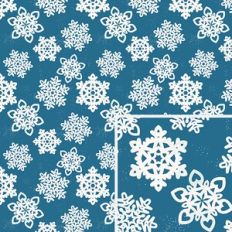 Blue Snowflake Pattern