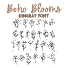 Boho Blooms Dingbat Font