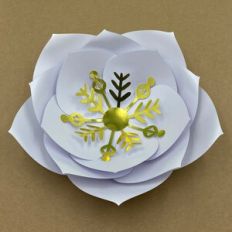 Giant Christmas Flower 08 – Layered Paper Template