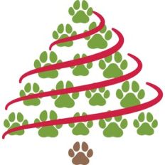 Paw Print Christmas Tree
