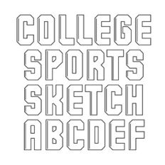 BFC College Sports Sketch Block Football Sports Sketch Font