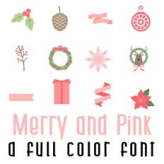Merry and Pink Full Color Font